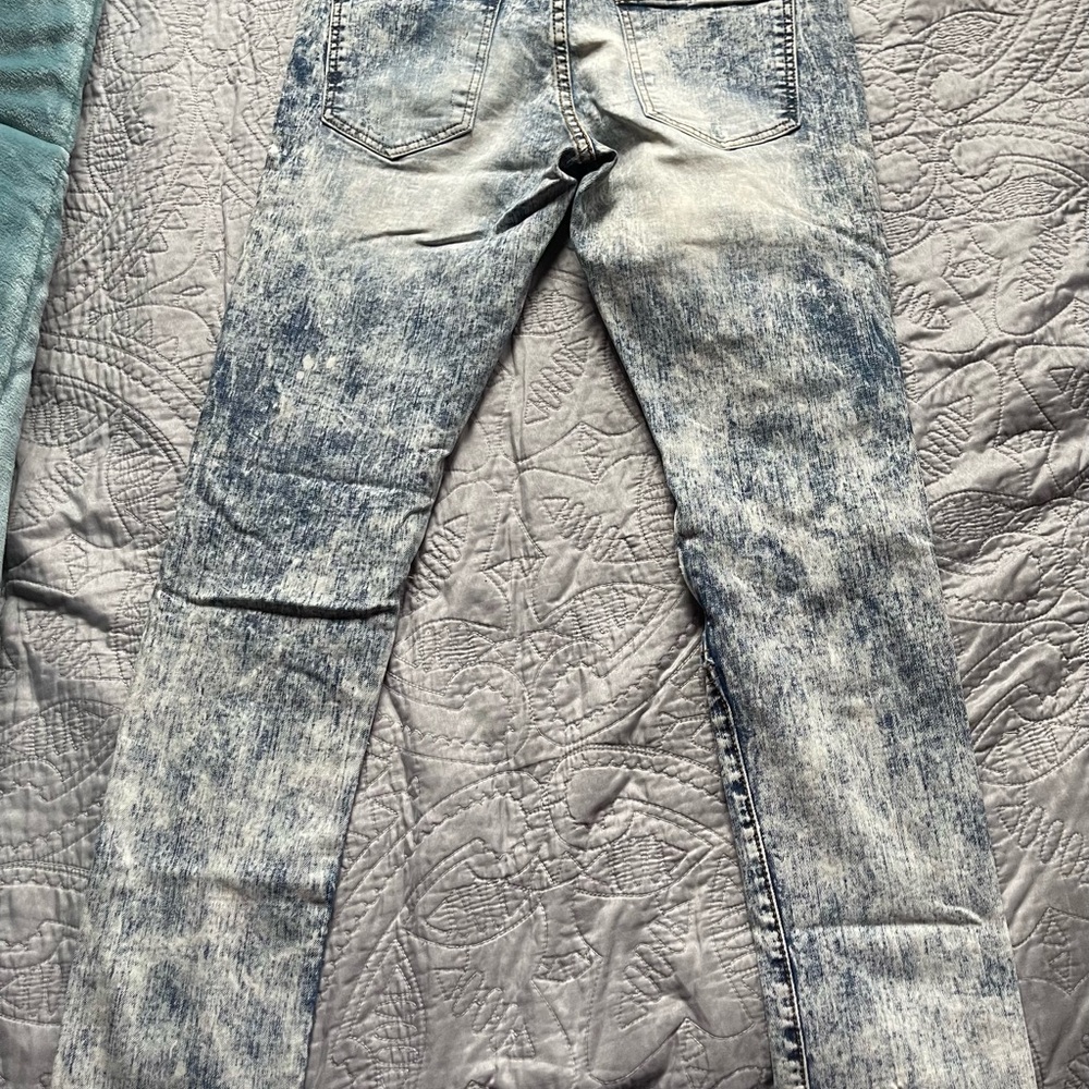 Men's Blue Acid Wash Jeans